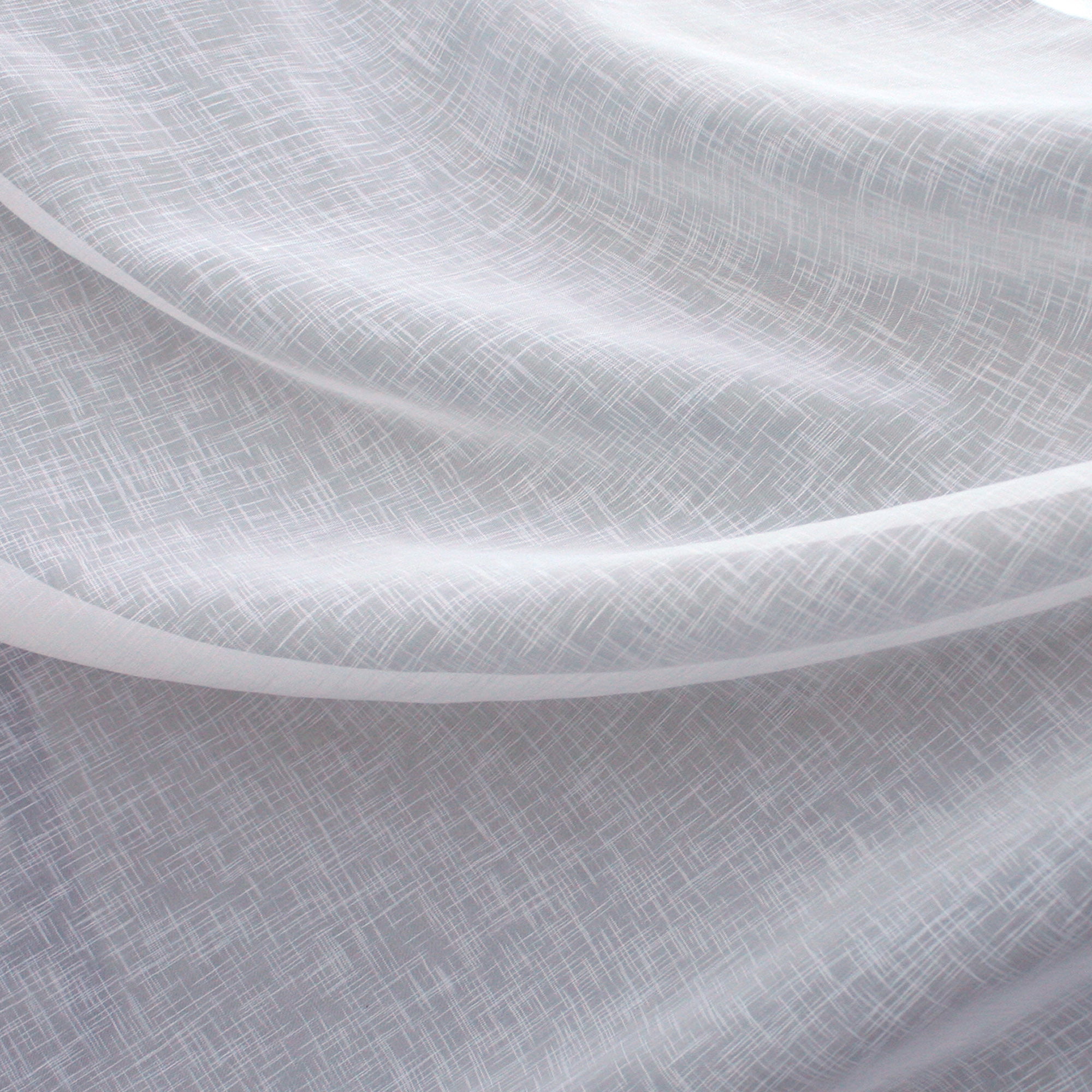 Cortina de Voil Cross Branco com forro Microfibra Branco 6,00 x 2,27 - Para varão Simples com ilhós Cromado (H)