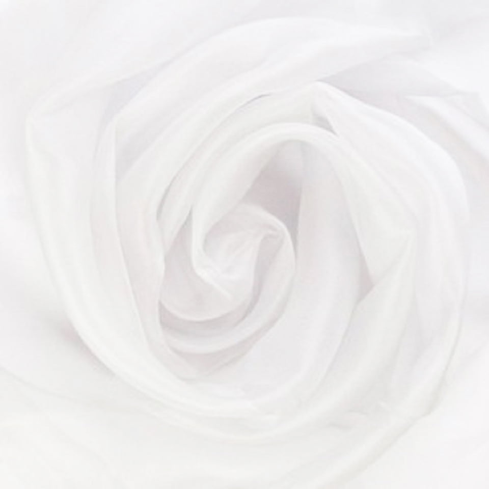 Cortina de voil liso Branco sem forro de 6,00 x 2,67 para trilho comum WM 