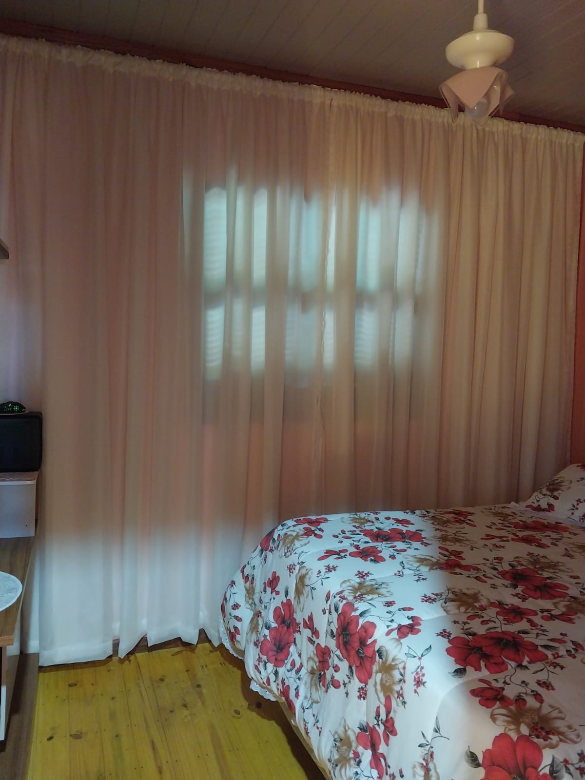 2 Cortinas de Voil Liso Branco com Forro Microfibra Branca - Para Passa Varão Simples ( Ver Descrição) W