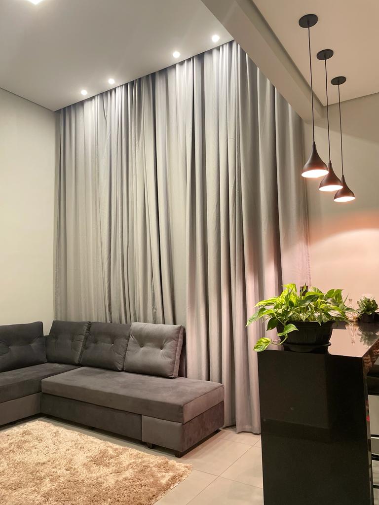 Cortina de Blackout de Linho 100% Cinza - Para Varão Simples 8,00x2,48 ( ver descrição) W