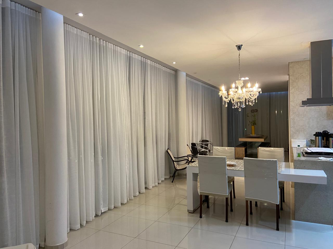 Cortina de Gaze de Linho Off white  com Forro Microfibra Perola  - Para Trilho Comum Duplo 6,00 x 2,70 ( Cliente Gis ) ( D )