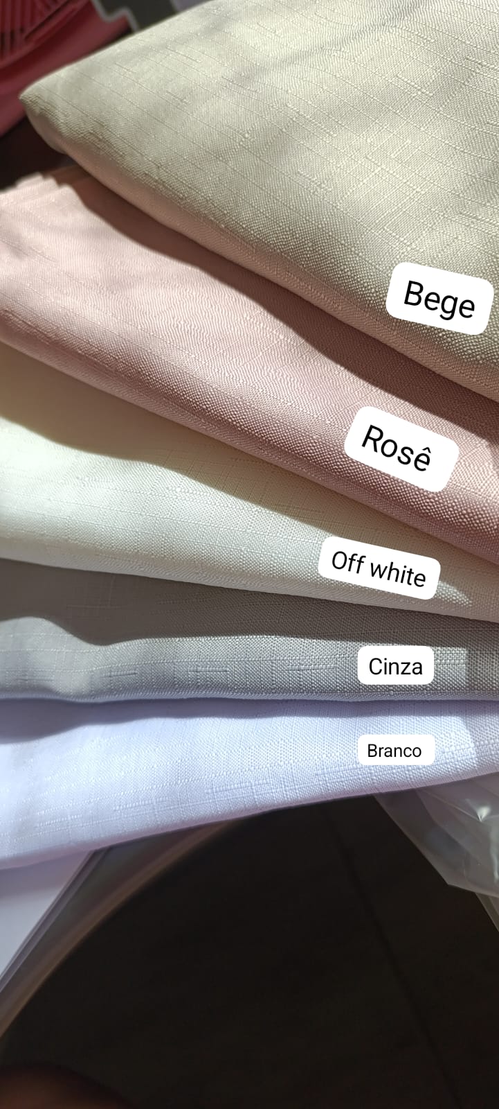 Cortina de Jacquard Rosê com Forro Microfibra perola - Para Varão Simples com ilhós cromado 6,00 x 2,50 ( Cliente Shirlei ) ( D )