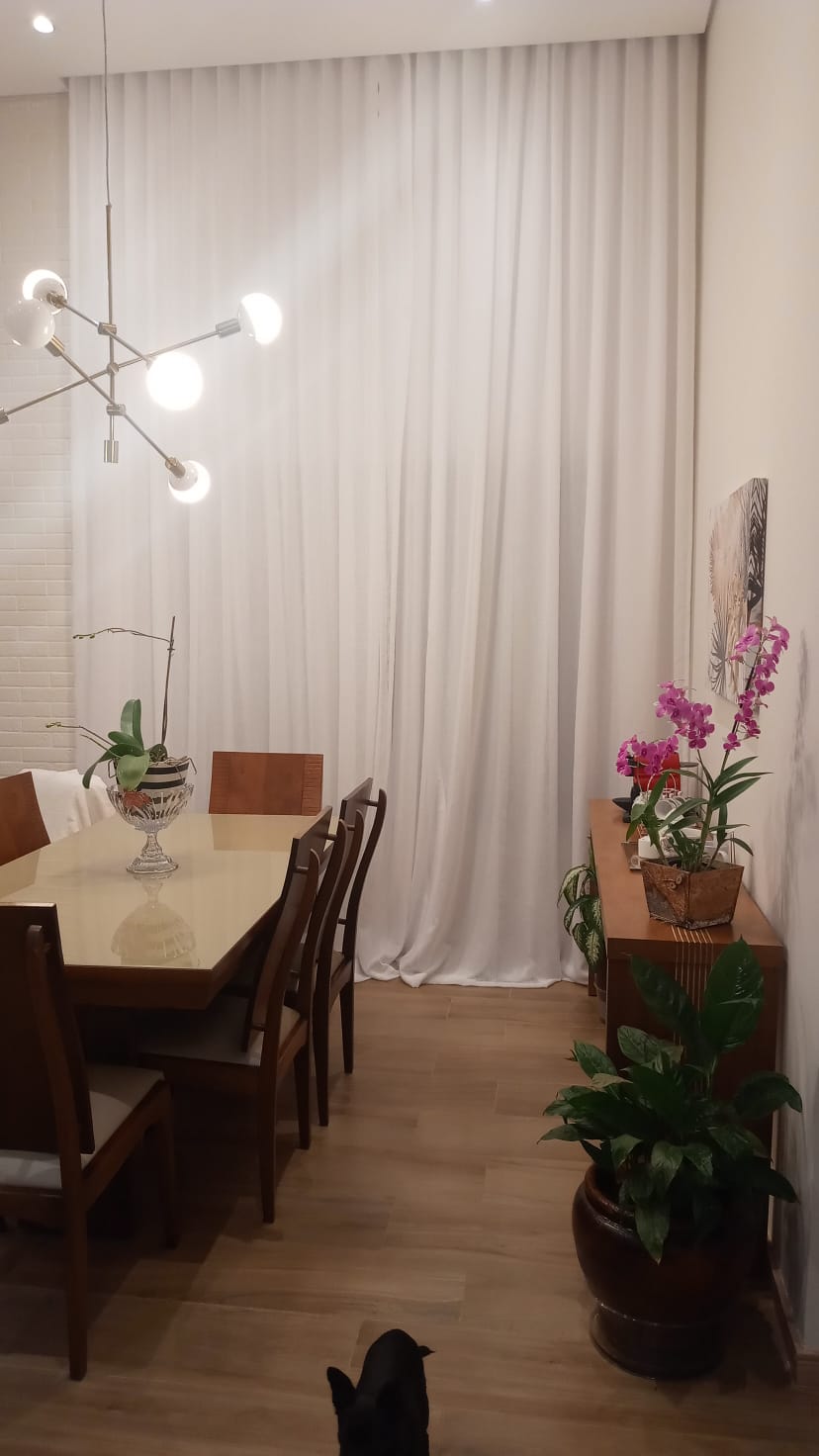 Kit de 3 Cortinas de Gaze de Linho branca com Forro Microfibra branca - Para Varão Simples com ilhós branco ( Cliente Joel ) ( D )