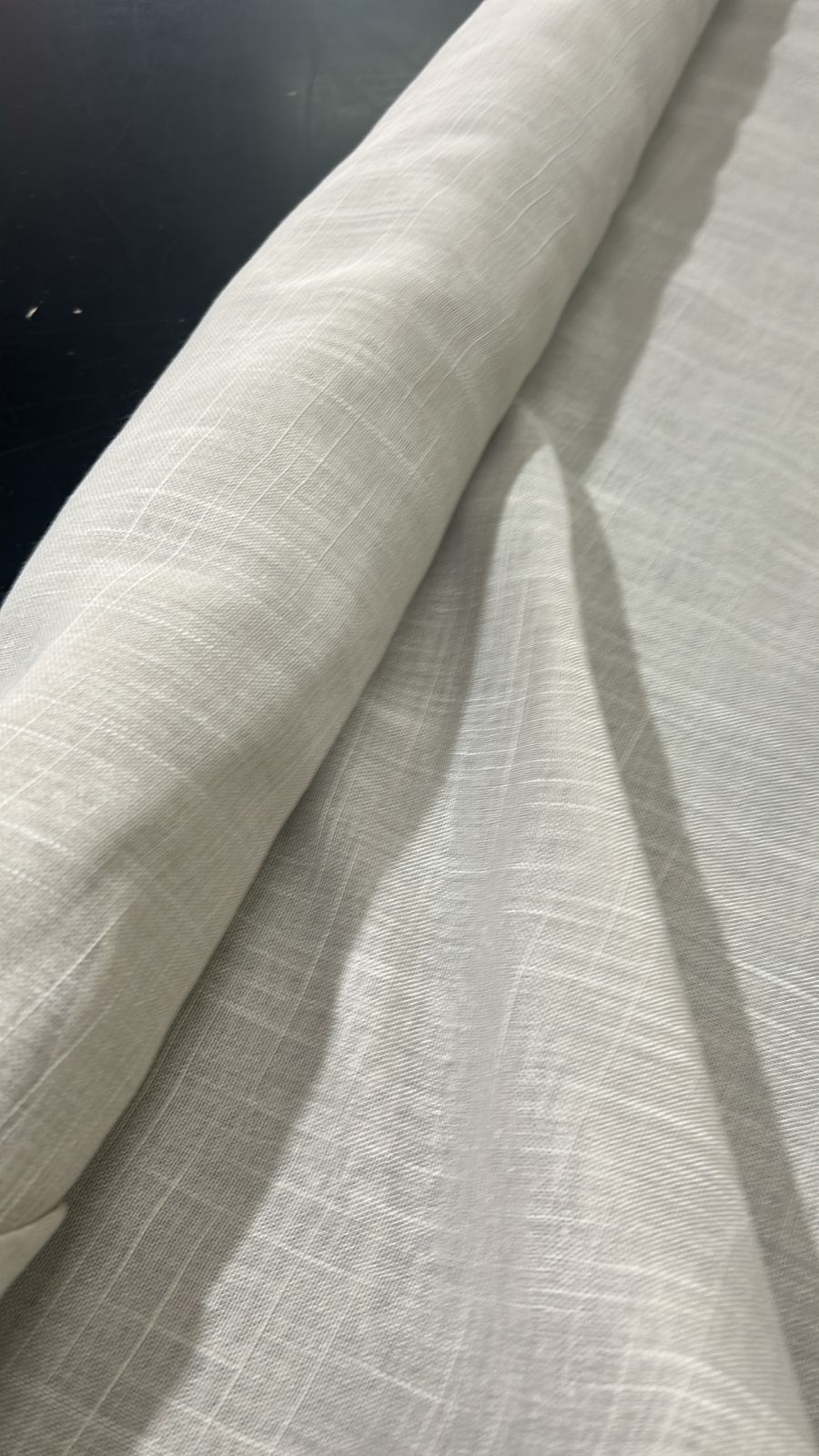 Tecido para fazer barra da cortina 1,20 de Gaze de Linho e 1,2 de blackout 70% ( Cliente Priscila Emival ) 