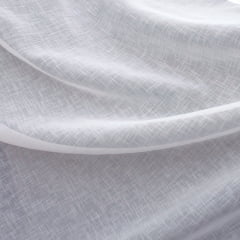 Cortina de Voil Cross Branco com forro Microfibra Branco 6,00 x 2,27 - Para varão Simples com ilhós Cromado (H)