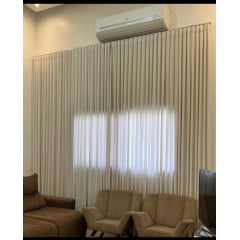 1 Cortina de Gaze de Linho Off White Com Forro Microfibra Pérola - Para Trilho Suisso Max SIMPLES- Cortina: 7,00 x 2,78 - em 2 partes Barra de 6cm - Cliente Natalia (D) 1 Cortina de Gaze de Linho Off White Com Forro Microfibra Pérola - Para Trilho Suisso Max SIMPLES- Cortina: 7,00 x 2,78 - em 2 partes Barra de 6cm - Cliente Natalia (D)