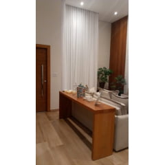 2 Cortinas Cortina de Gaze de Linho Cinza com Forro Microfibra Branca - Para Trilho Suisso Max Simples  Maria Guedes ( Ver descrição) W