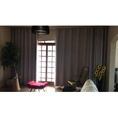 Cortina de Blackout 100% cinza sem voil - Para Trilho Suisso Max simples 5,40 x 2,95 ( Cliente Reyla ) ( D ) 