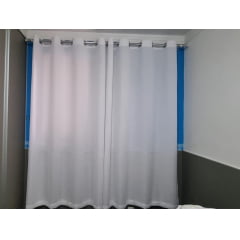 Cortina de Blackout 100% para varão simples sem voil com ilhós branco 7,00 x 1,50 ( Cliente Josi ) ( D )