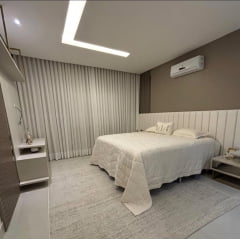 Cortina de Gaze de Linho Bege Com Forro Blackout 100% Off White - Trilho Suiço Max Simples Cortina: 3,00 x 2,68 - em 2 partes - Cliente Luísa (G) Cortina de Gaze de Linho Bege Com Forro Blackout 100% Off White - Trilho Suiço Max Simples Cortina: 3,00 x 2,68 - em 2 partes - Cliente Luísa (G)