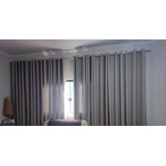 Cortina de Gaze de linho Bege com forro microfibra perola para varão simples com ilhós branco 7,00 x 2,65 ( Cliente Maria ) ( D ) Cortina de Gaze de linho Bege com forro microfibra perola para varão simples com ilhós branco 7,00 x 2,65 ( Cliente Maria ) ( D )