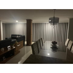 Cortina de Gaze de Linho Branco com Forro Blackout 70% Branco Gelo - Para Varão Duplo ( Ver Descrição) W
