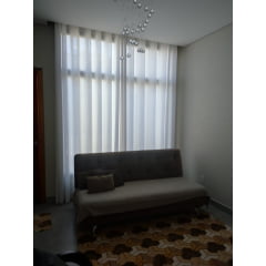 Cortina de Gaze de Linho branco com Forro Microfibra branco- Para Trilho Suisso Max SIMPLES Barra de 15 cm 9,00 x 2,64 ( Cliente Bruna ) ( D )