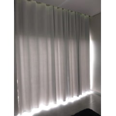 Cortina de Gaze de linho branco sem Forro para trilho suisso Mini e blackout - ver descrição ( Cliente Aline ) ( D )