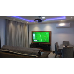 Cortina de Gaze de Linho cinza com Forro Blackout 100% cinza - Para Trilho Suisso Max SIMPLES 8,10 x 2,90 ( Cliente Eliana Revendedora ) ( D )