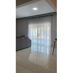 Cortina de Gaze de Linho Off White sem forro para simples com ilhós 6,00 x 2,10 ( Cliente Tania ) ( D ) 