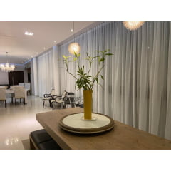 Cortina de Gaze de Linho Off white sem forro para trilho comum simples 6,00 x 2,16 ( Cliente Ingrid ) ( D )
