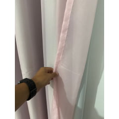 Cortina de Jacquard Rosa sem Forro - Para Varão Simples com ilhós 6,00 x 2,55 ( Cliente Bruna ) ( D )