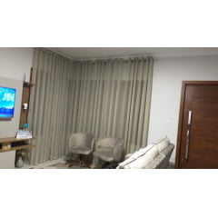 Cortina de Voil Cross bege com Forro Microfibra bege - Para Varão Simples com ilhos 5,40 x 2,90 ( Cliente Renata ) ( D ) Cortina de Voil Cross bege com Forro Microfibra bege - Para Varão Simples com ilhos 5,40 x 2,90 ( Cliente Renata ) ( D )