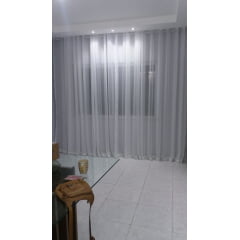 Cortina de voil cross branco com forro blackout 70% para varão duplo com ilhós branco e argolinhas branca ( Cliente Ivete ) ( D ) Cortina de voil cross branco com forro blackout 70% para varão duplo com ilhós branco e argolinhas branca ( Cliente Ivete ) ( D )