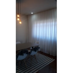 Cortina de Voil Liso Branco com Forro Microfibra branco  - Para Vara?o Simples com ilhós branco 5,80 x 3,15 ( Cliente Graziella ) ( D )