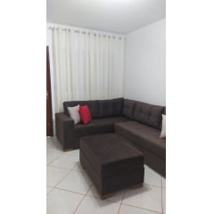  Cortina de Voil Liso Branco com Forro Microfibra Pérola- Para Varão Simples 5,00x2,12 ( Ver Descrição) W