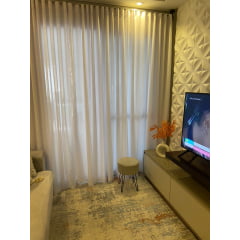 Cortina de voil liso branco com forro microfibra branco para trilho suisso modelo max simples 2,50 x 2,35 ( Cliente Day ) ( D ) Cortina de voil liso branco com forro microfibra branco para trilho suisso modelo max simples 2,50 x 2,35 ( Cliente Day ) ( D )