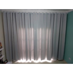 Cortina de Voil Liso Perola com Forro Blackout 70% branco gelo - Para Varão Simples com ilhós branco 8,00 x 2,10 ( Cliente Paula ) ( D ) link Black Friday Cortina de Voil Liso Perola com Forro Blackout 70% branco gelo - Para Varão Simples com ilhós branco 8,00 x 2,10 ( Cliente Paula ) ( D ) link Black Friday