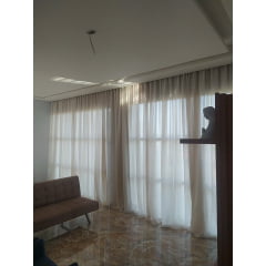 Cortina de Voil Rustico branco sem forro para varão com ilhós cromado 5,80 x 5,50 ( Cliente Luciana ) ( D )