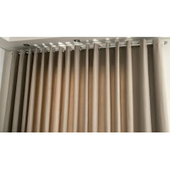 Kit de 2 Cortina de Blackout 70% bege sem voil- Para Varão Simples com ilhos cromado ( cliente Cristiana ) ( D )