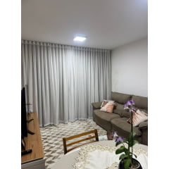 Kit de 3 cortinas de Gaze de Linho branca com forro blackout 100% branco gelo para trilho suisso max duplo ( Cliente Daiane ) ( D ) 1° link Kit de 3 cortinas de Gaze de Linho branca com forro blackout 100% branco gelo para trilho suisso max duplo ( Cliente Daiane ) ( D ) 1° link