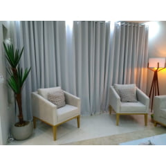 Kit de 3 cortinas de Gaze de linho com blackout 70% para varão ( Cliente KaTya ) ( D ) 1° link 
